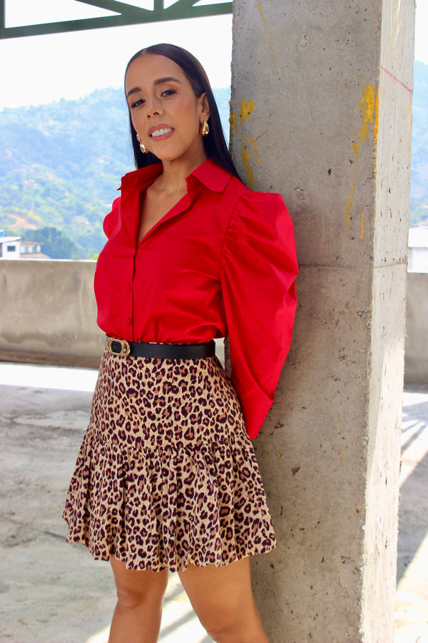 FALDA GLOBO ANIMAL PRINT